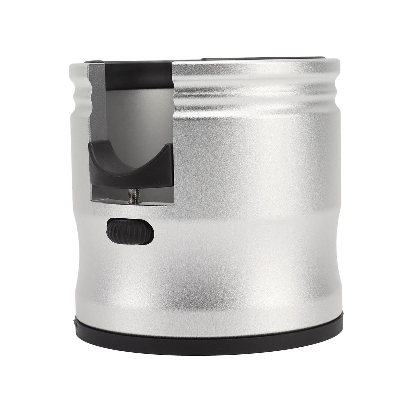 Coffee Tamper Holder Round Prevent Slip Adjustable Universal Aluminum Alloy Coffee Filter Handle Stand for Home Cafe Silver