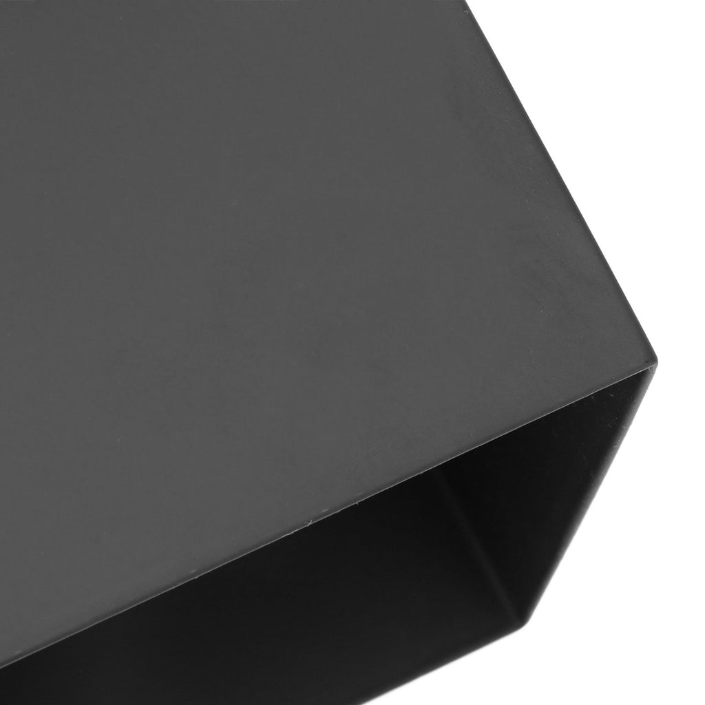 Coffee Ground Knock Box Square Bottomless Black Rubber PTFE Steel Residue Box for Cafe