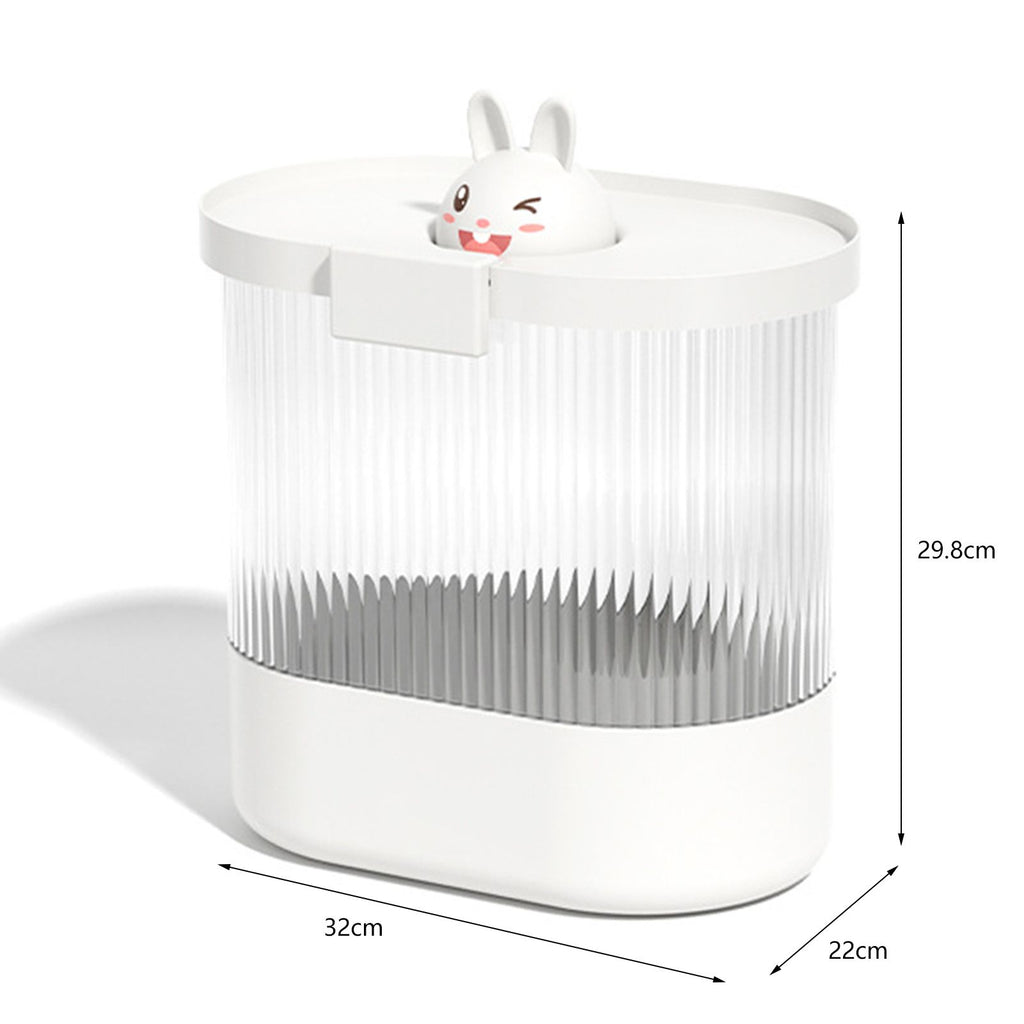 Rice Bucket Damp Proof Sealing Thickened PP PET Grain Storage Tank for Home Flour Dog Food L White Rabbit