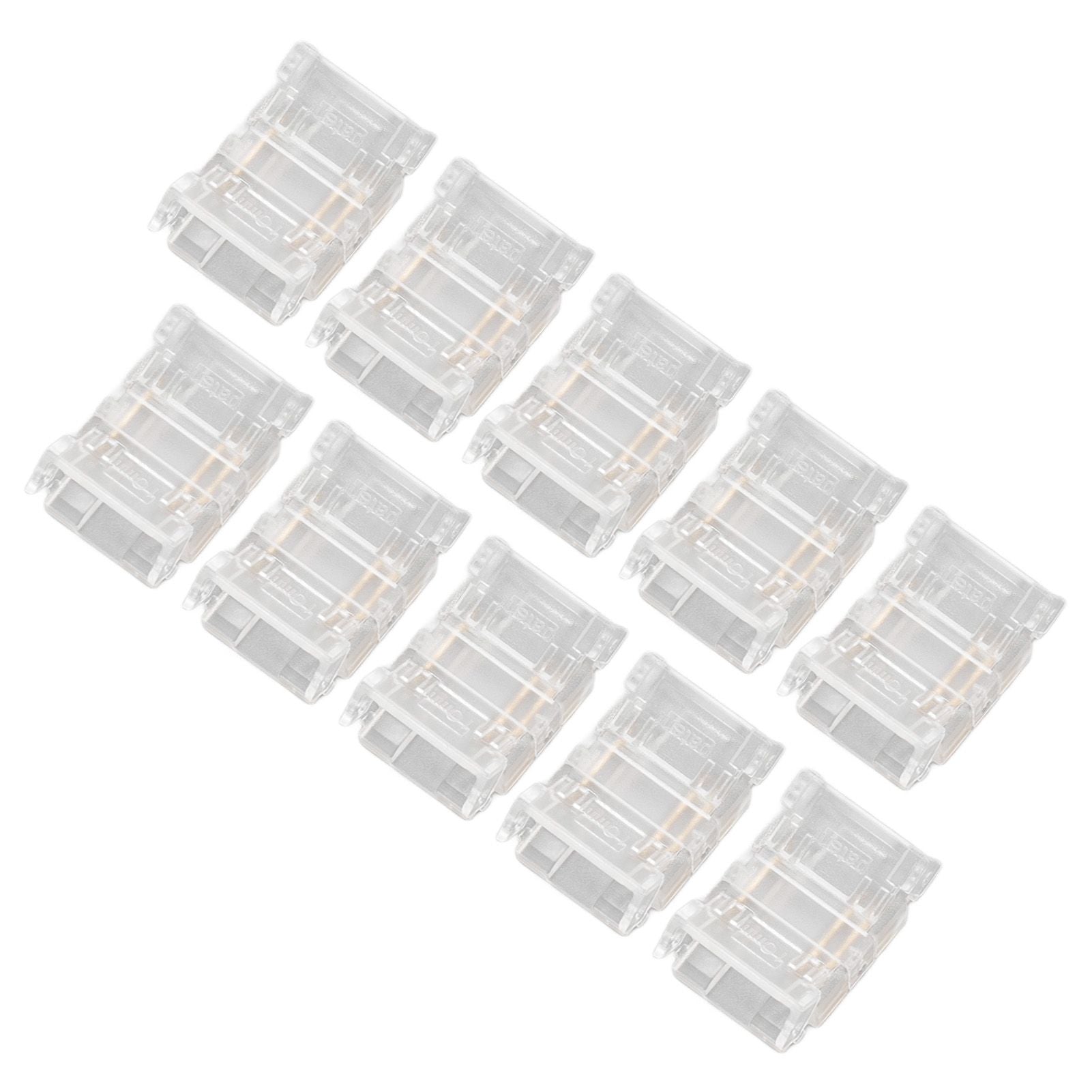 10 Pcs 3Pin 10mm COB LED Strip Connectors Strip to Strip Quick Connection Gapless Solderless LED Connectors for Strip Lights