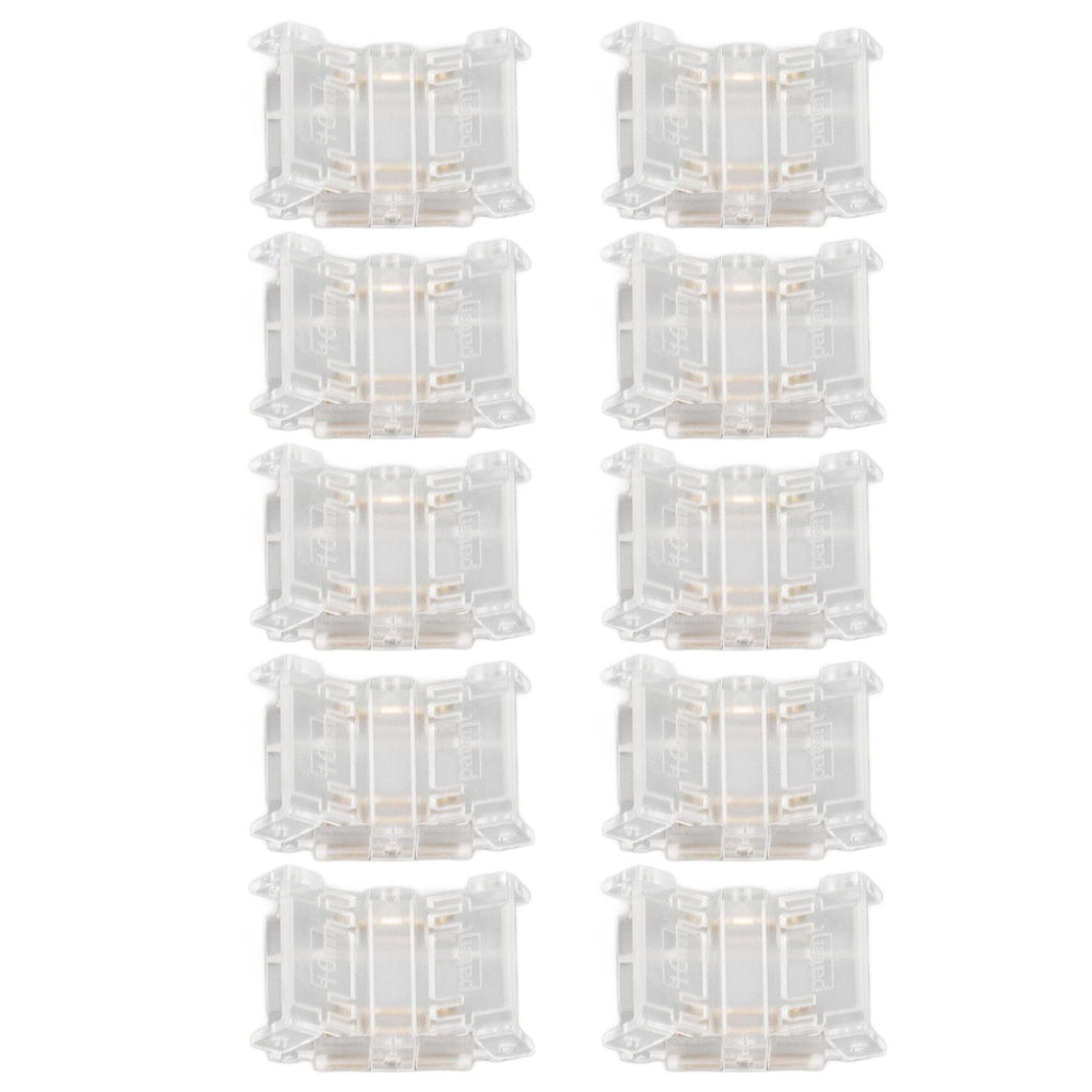 10 Pcs 3Pin 10mm COB LED Strip Connectors Strip to Strip Quick Connection Gapless Solderless LED Connectors for Strip Lights