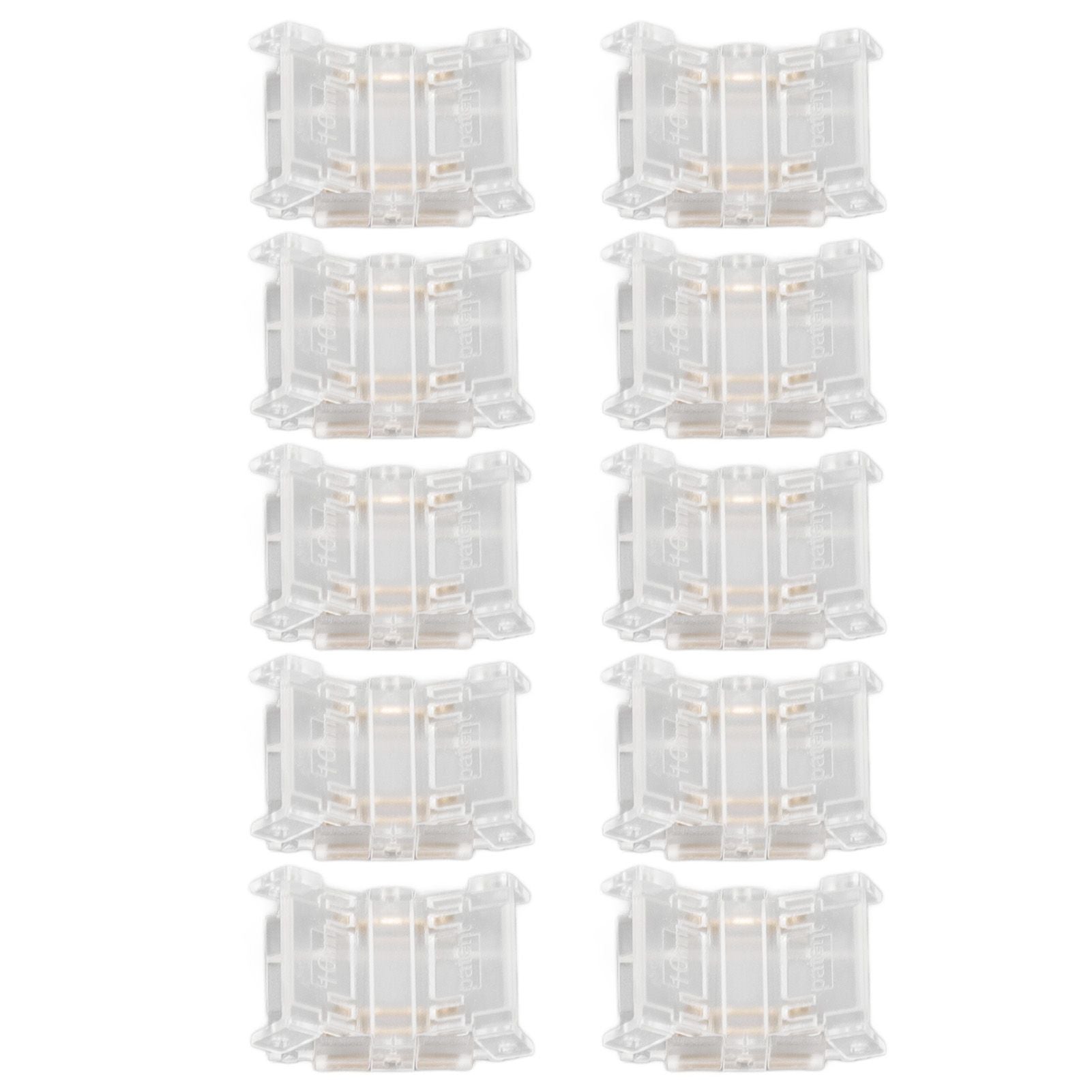 10 Pcs 3Pin 10mm COB LED Strip Connectors Strip to Strip Quick Connection Gapless Solderless LED Connectors for Strip Lights