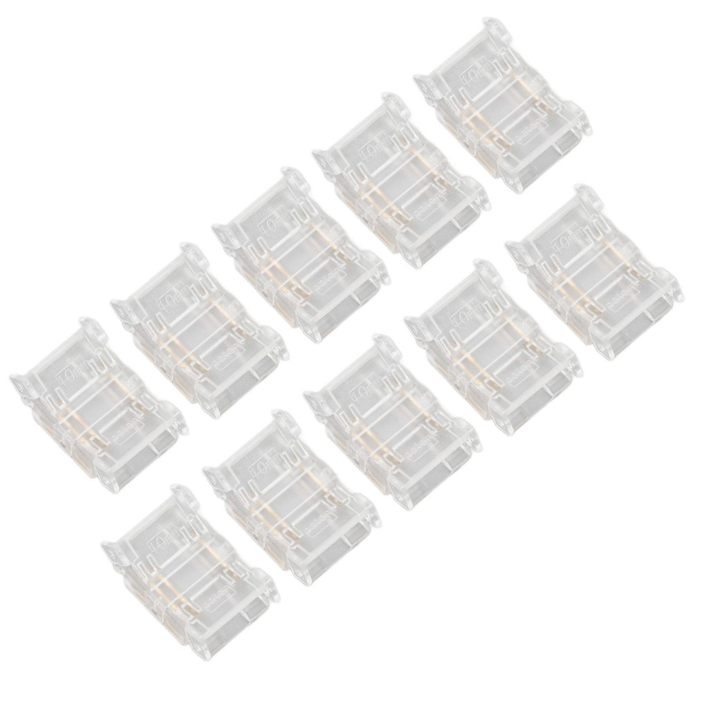 10 Pcs 3Pin 10mm COB LED Strip Connectors Strip to Strip Quick Connection Gapless Solderless LED Connectors for Strip Lights