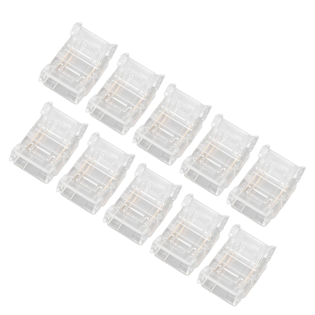 10 Pcs 3Pin 10mm COB LED Strip Connectors Strip to Strip Quick Connection Gapless Solderless LED Connectors for Strip Lights