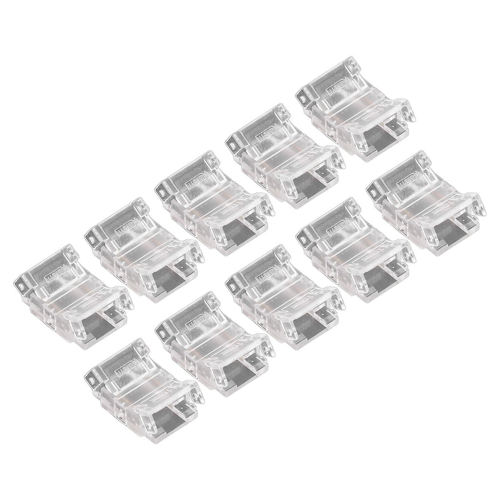 10 Pcs 2Pin 10mm LED Strip Connectors Strip to Strip Quick Connect Solderless LED Strip Lights Connectors