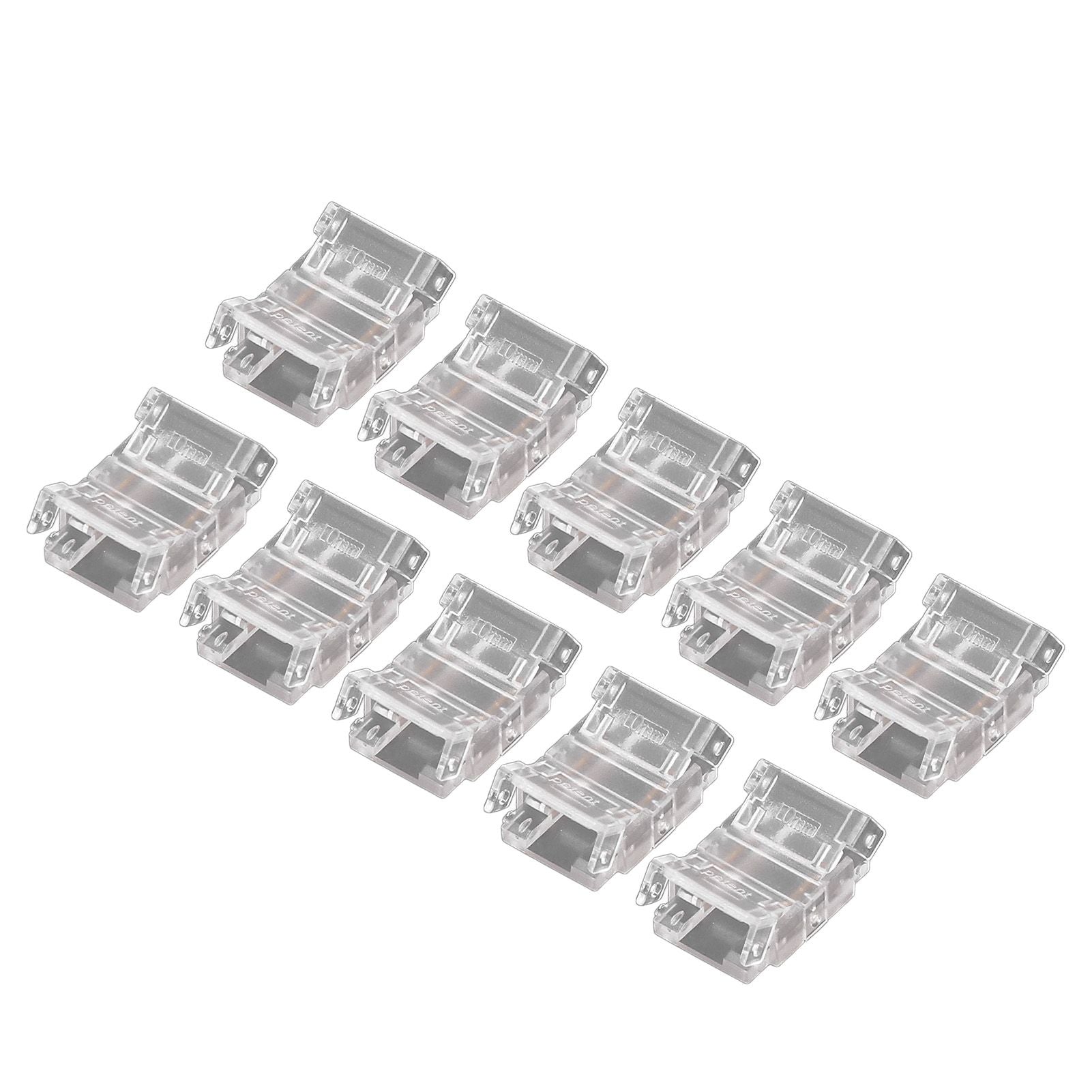 10 Pcs 2Pin 10mm LED Strip Connectors Strip to Strip Quick Connect Solderless LED Strip Lights Connectors