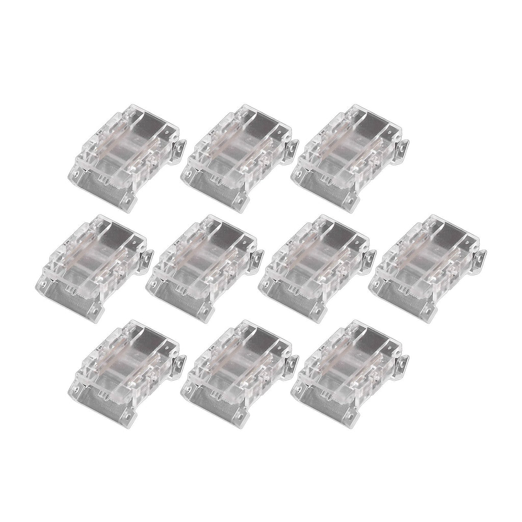 10 Pcs 2Pin 10mm LED Strip Connectors Strip to Strip Quick Connect Solderless LED Strip Lights Connectors