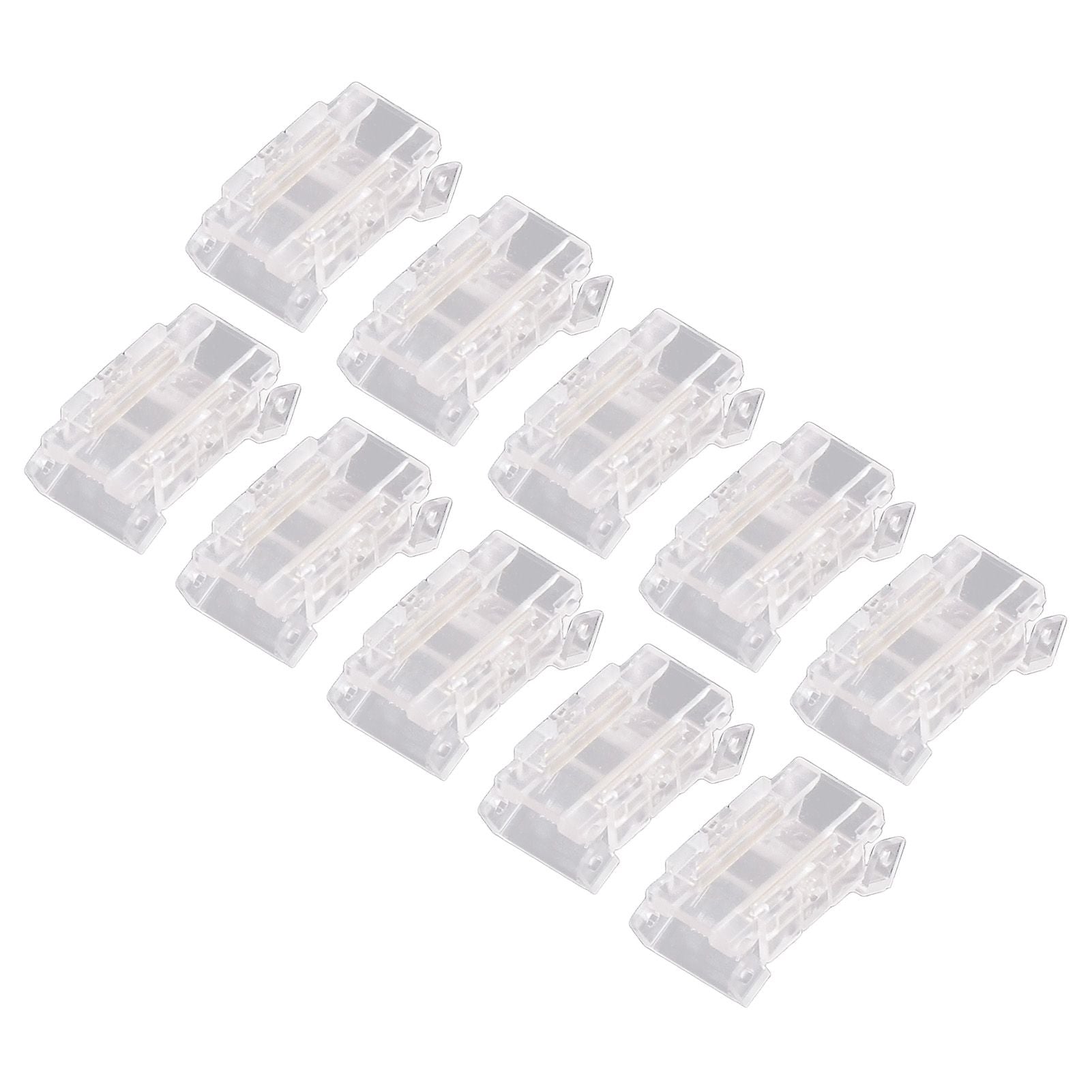 10 Pcs LED Light Strip Connectors 2Pin 8mm Strip to Strip Solderless COB LED Light Strip Connectors