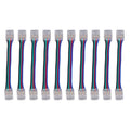 10pcs LED Strip Light Connector Kit 4Pin 10mm Quick Connection Strong Compatibility LED Strip Accessories