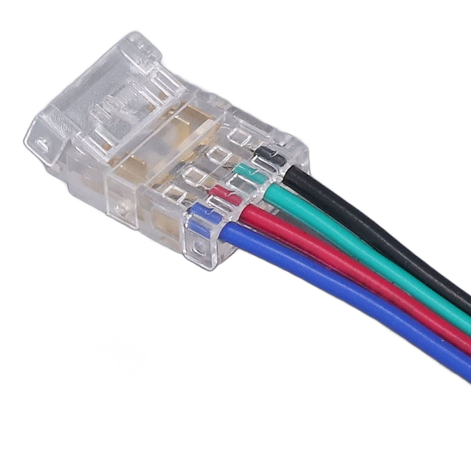 10pcs LED Strip Light Connector Kit 4Pin 10mm Quick Connection Strong Compatibility LED Strip Accessories