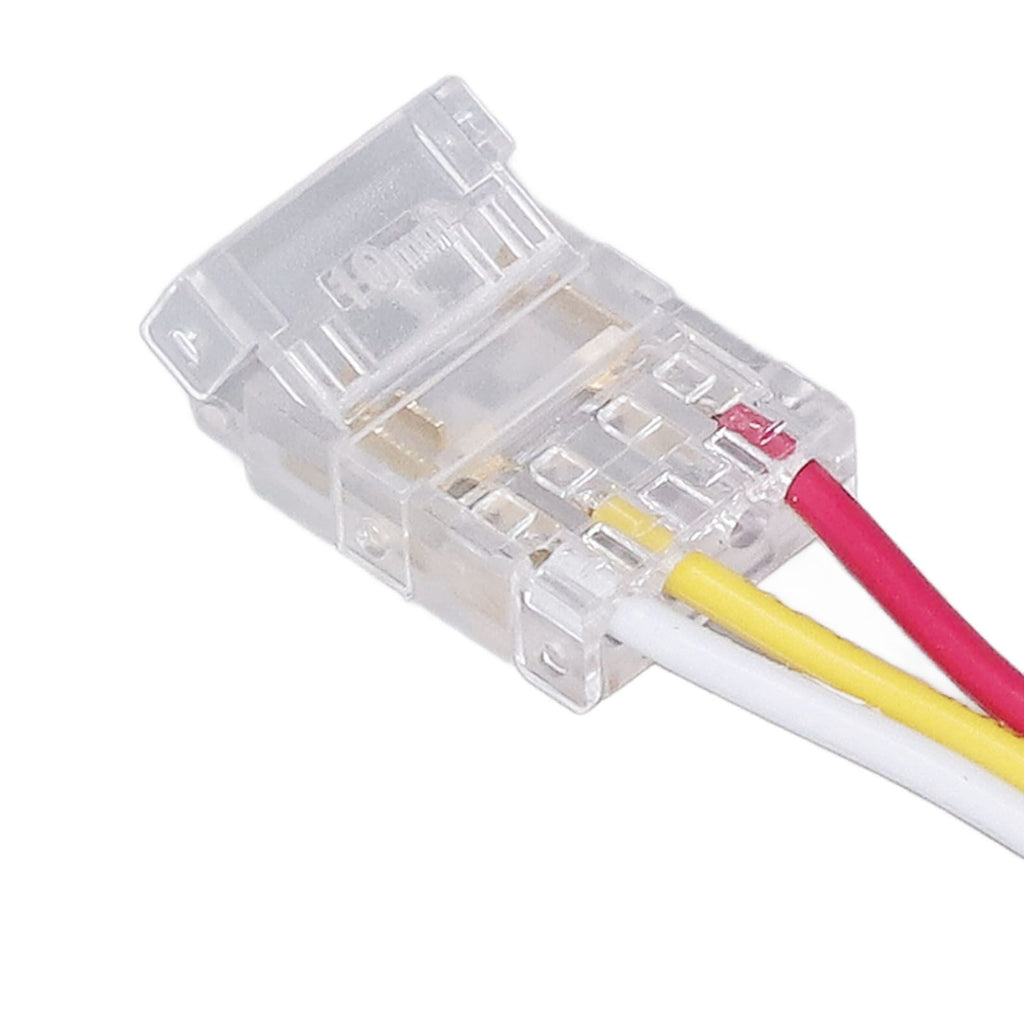 10pcs LED Strip Light Connector Kit 3Pin 10mm Quick Connection Strong Compatibility COB Light Strip Connector for Warehouse