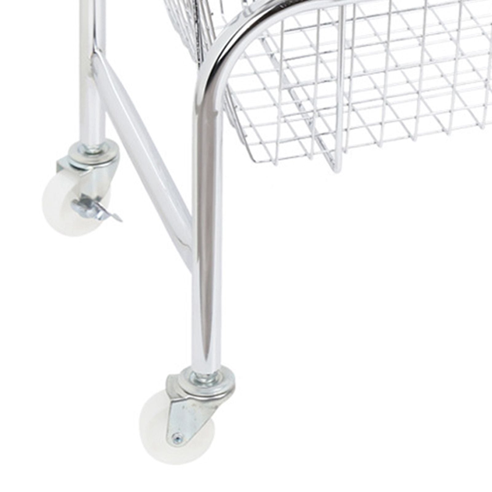 Storage Basket Convenient High Load Bearing Capacity for Bedroom Kitchen Dormitory Supplies Plastic Rolling Wheel + Storage Basket