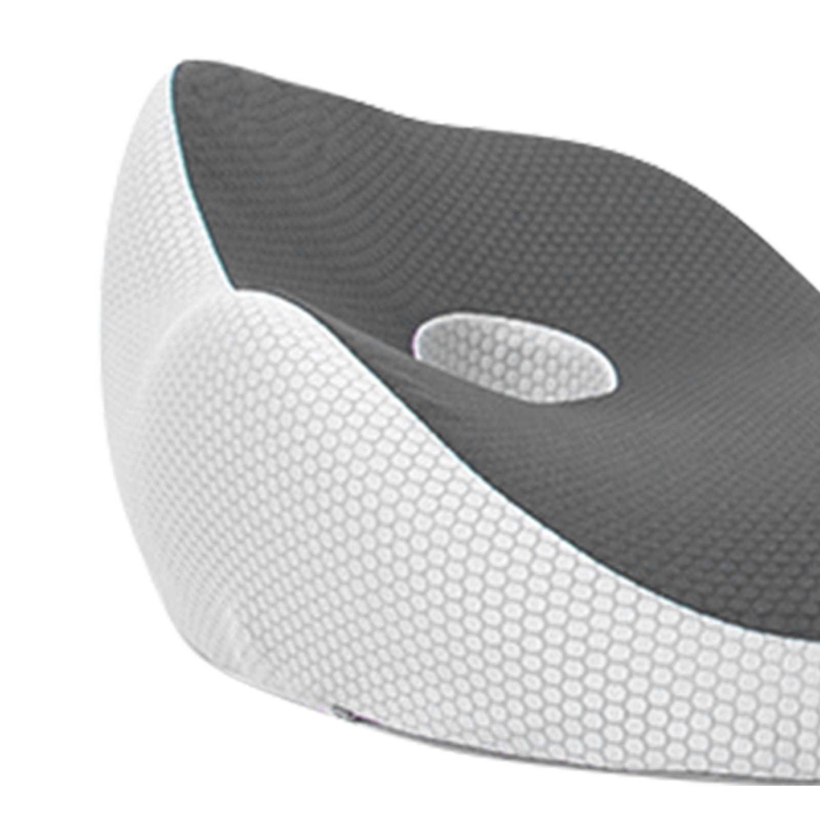 Seating Cushion Soft Comfortable Breathable Buckle Curved Chair Cushion for Office Working Dark Gray 48x39x14cm/18.9x15.4x5.5in(Approx.)