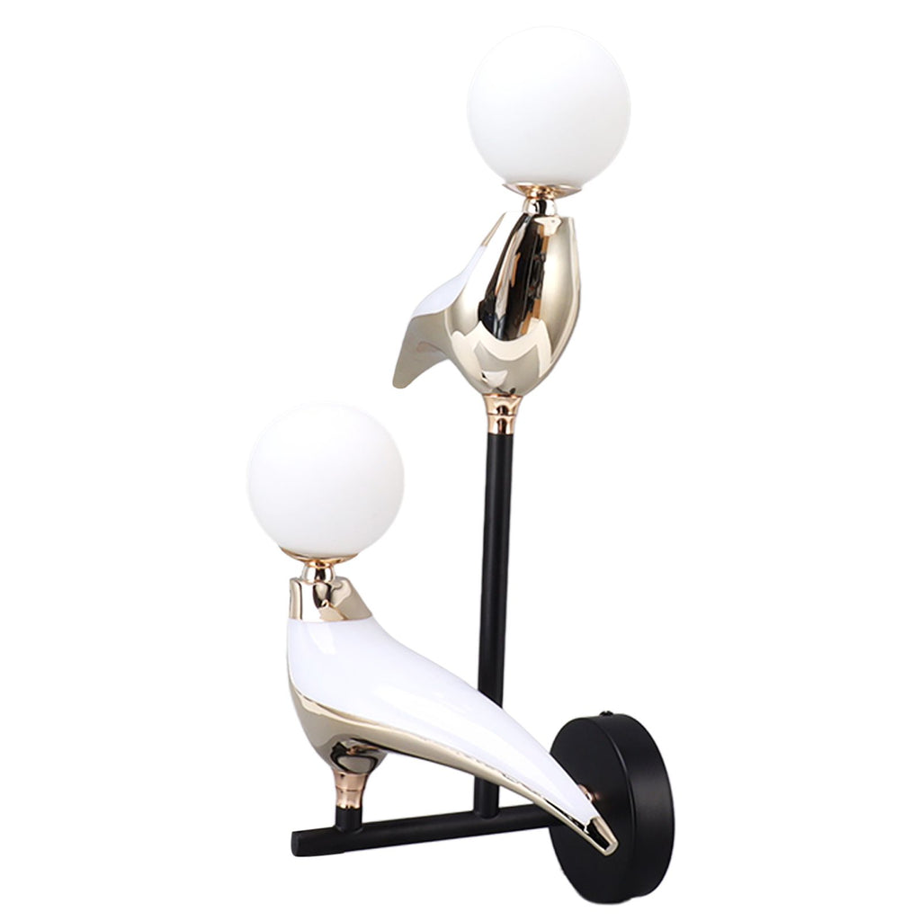 Modern Bird Wall Lamp Double Head Rotatable LED Wall Mounted Light for Living Room Bedroom Bedside 110‑240V