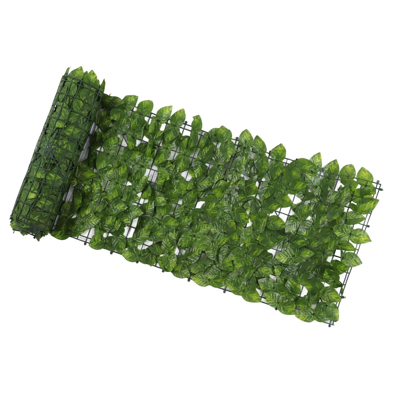 Faux Leaf Hedge Simulation Prevent Leaves Falling Off Decorative Artificial Fence Screen for Balcony Courtyard Color Printed Apple 0.5x3 Meters