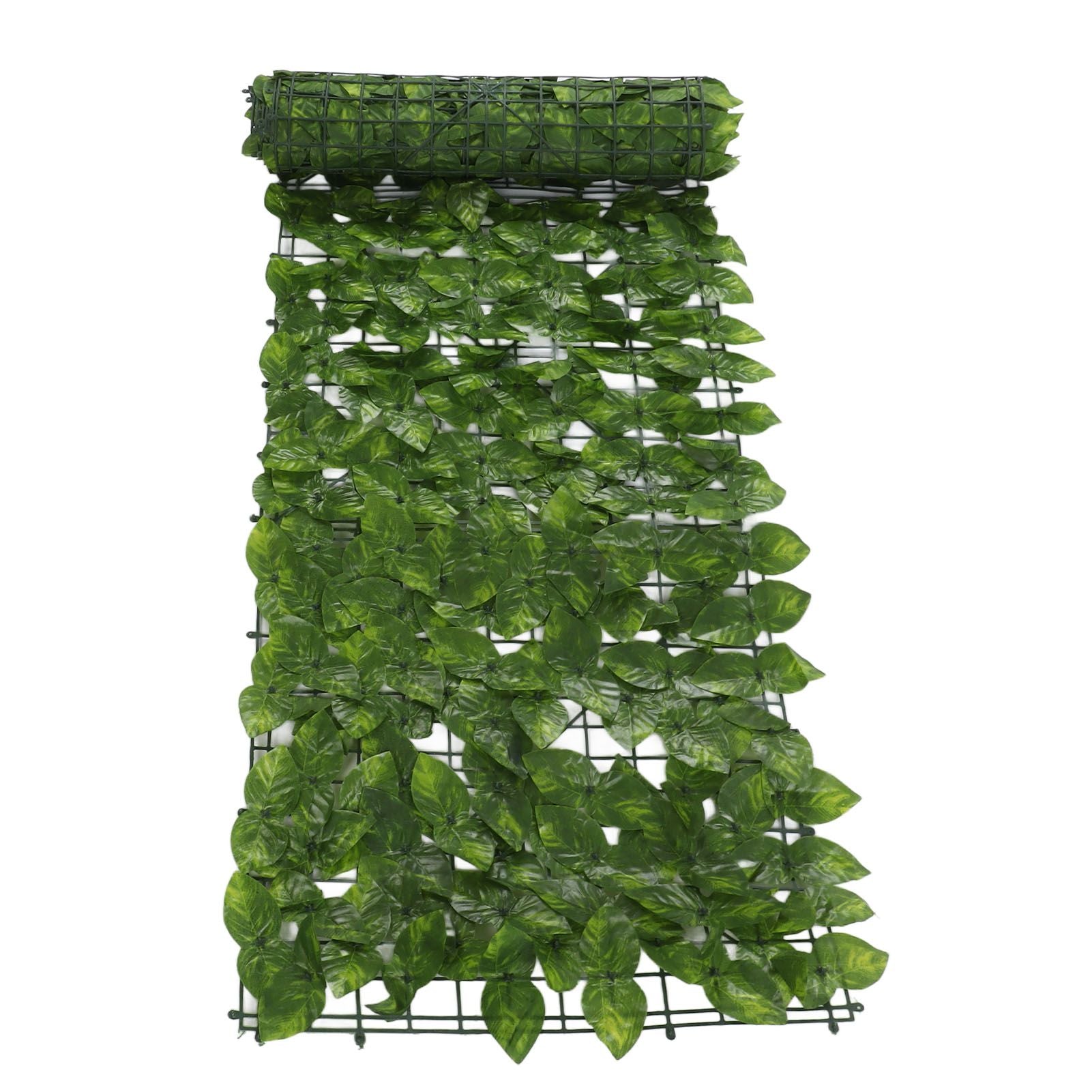 Faux Leaf Hedge Simulation Prevent Leaves Falling Off Decorative Artificial Fence Screen for Balcony Courtyard Color Printed Apple 0.5x3 Meters