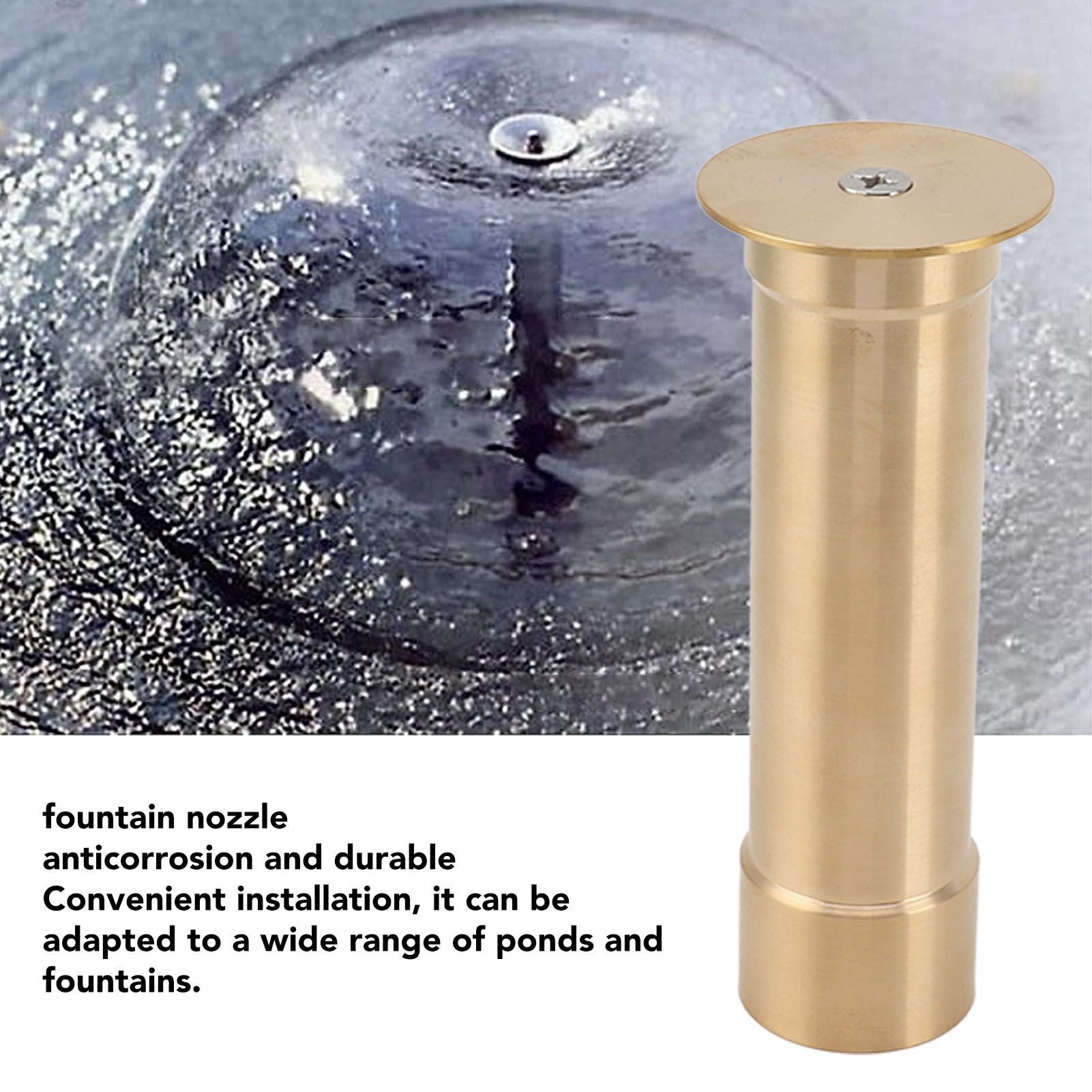 Adjustable Mushroom Fountain Nozzle with Dynamic Landscape Effects Fountain Sprinkler Nozzle Water Spray for Garden Pond Amusement Park G1in 13.4CM