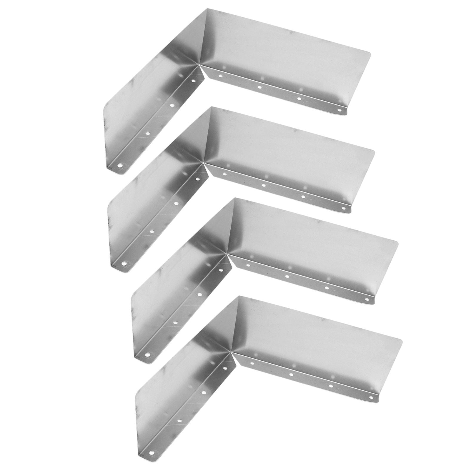 4pcs Gutter Valley Splash Guards Aluminum Rain Gutter Valley Roofing Gutter Guards Or House Shingle Roofs Corner