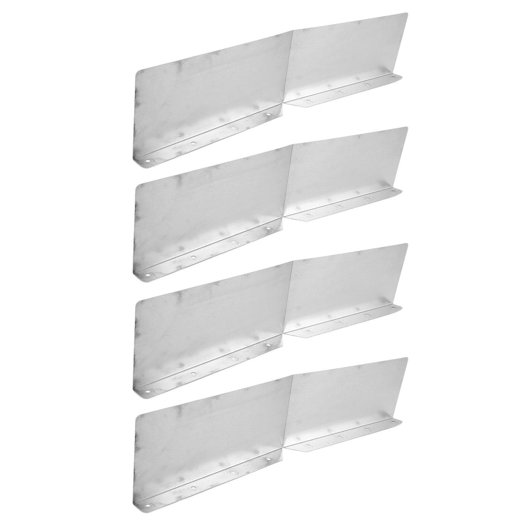 4pcs Gutter Valley Splash Guards Aluminum Rain Gutter Valley Roofing Gutter Guards Or House Shingle Roofs Corner