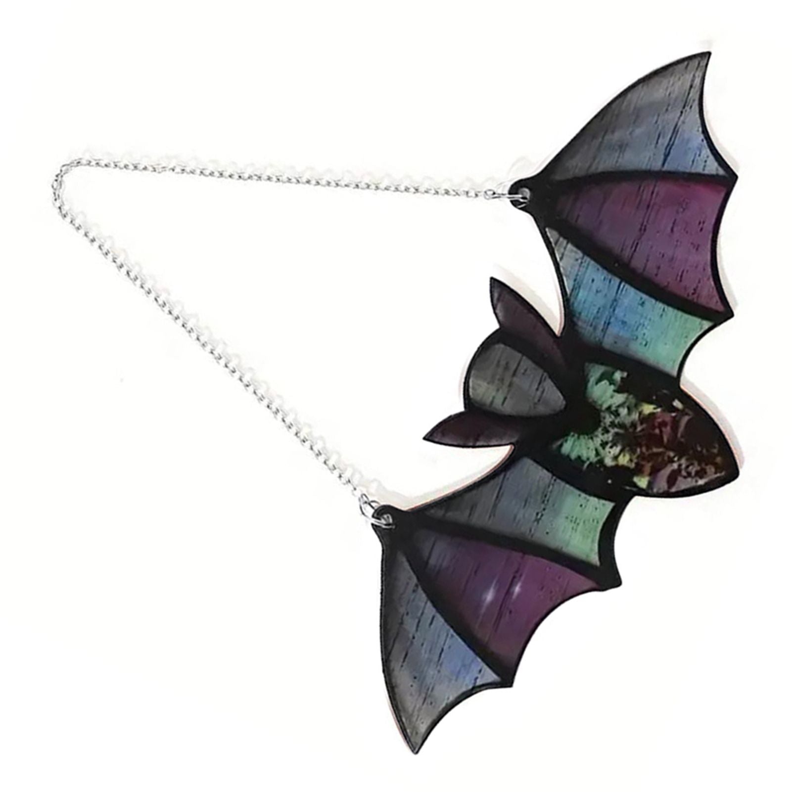Halloween Hanging Bats Simulation Innovative Colorful Halloween Bat Decoration for Window Wall Home Decor Green