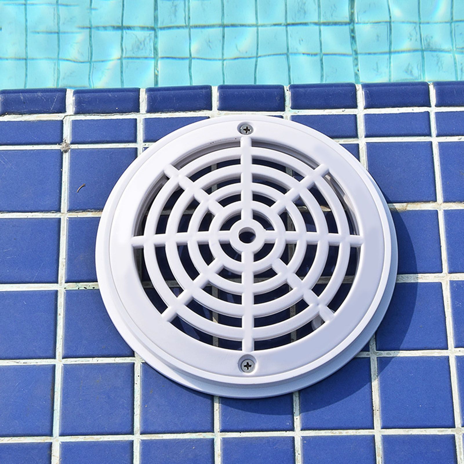 Round Main Drain Cover 203mm Durable ABS Floor Drain Cover for Swimming Pool Waterpark