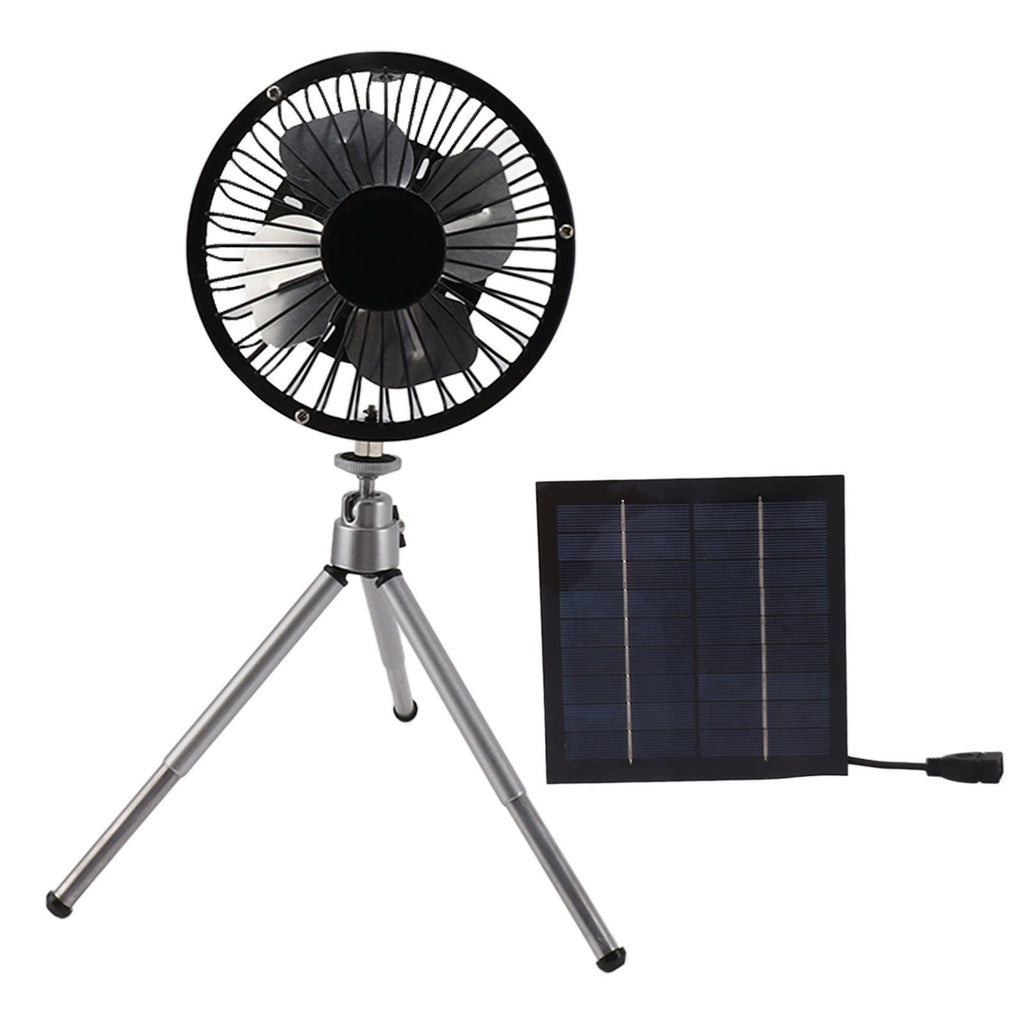 20W Solar Panel Fan Portable Solar Panel Powered USB Fan with Bracket for Camping Fishing Travel
