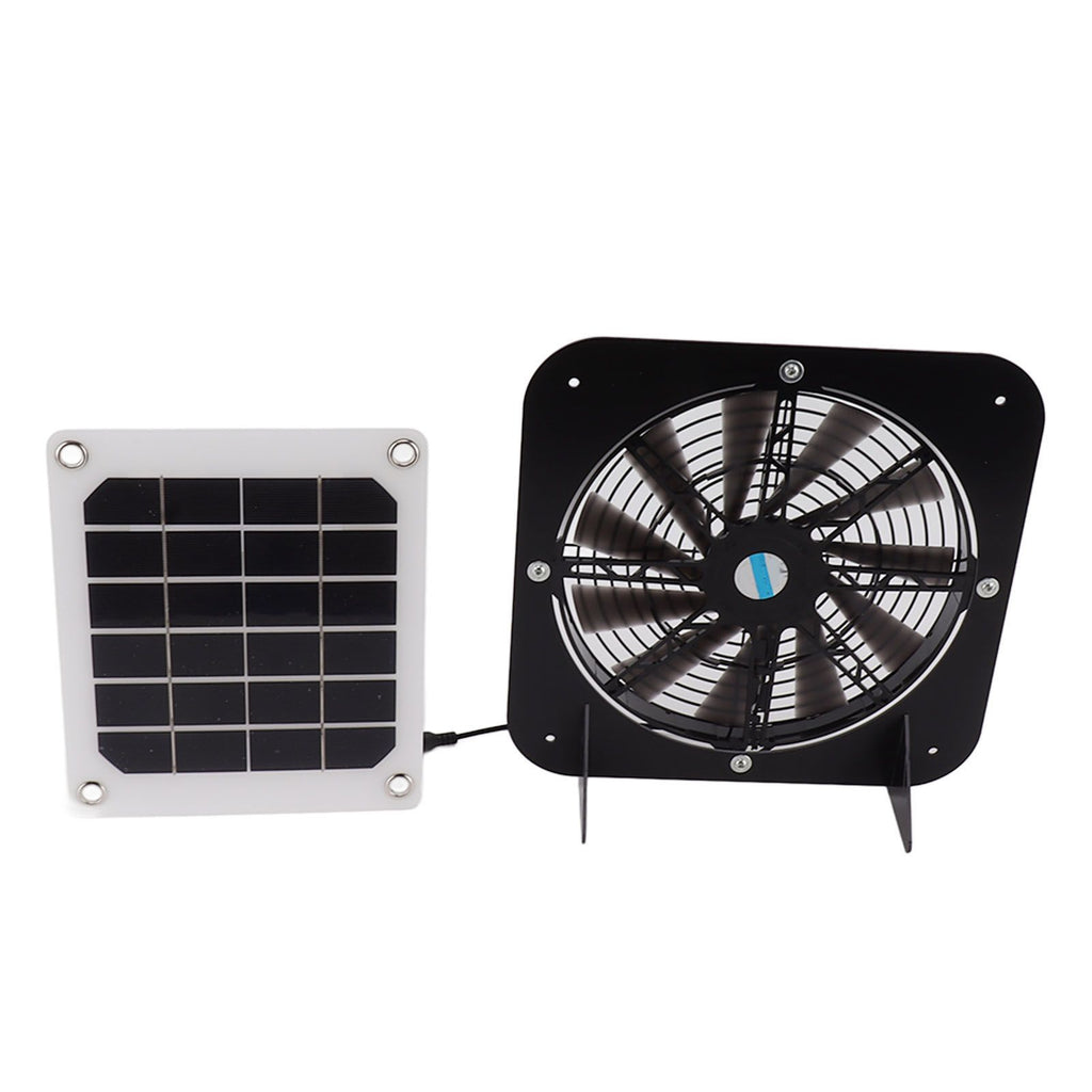 Solar Exhaust Fan 100W Solar Panel with 13.5inch Fan Waterproof Solar Panel Cooling Fan Ventilation Fan for Pet House