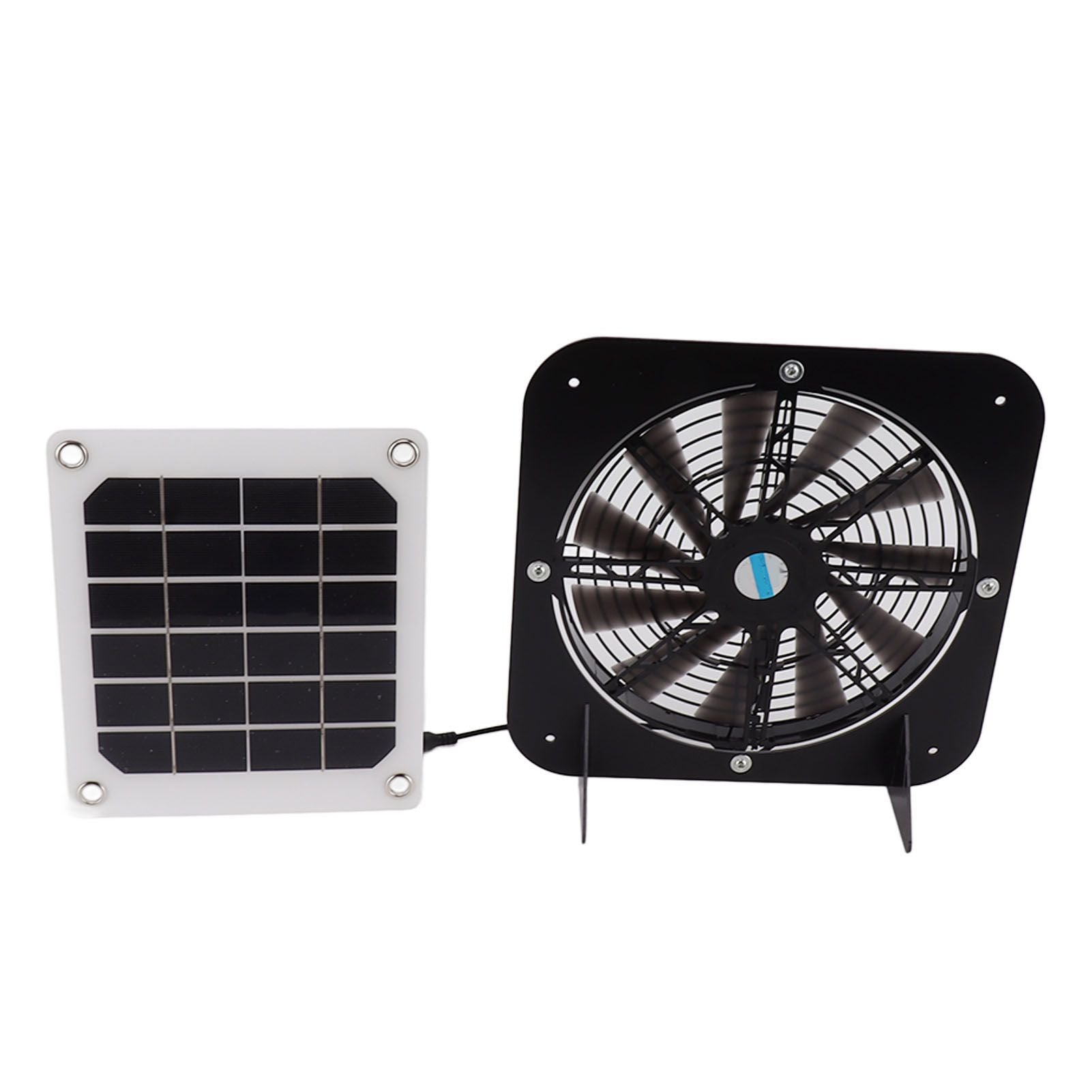 Solar Exhaust Fan 100W Solar Panel with 13.5inch Fan Waterproof Solar Panel Cooling Fan Ventilation Fan for Pet House