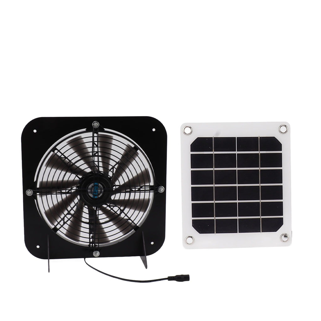 Solar Exhaust Fan 100W Solar Panel with 13.5inch Fan Waterproof Solar Panel Cooling Fan Ventilation Fan for Pet House