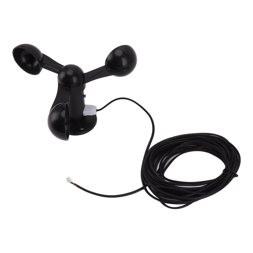 Anemometer Sensor Wind Speeds Cup with 8M Waterproof Cable 4cm Mounting Hole Anti Interference 3 Cups Wind Speed Detector for Outdoor 0‑3.8v