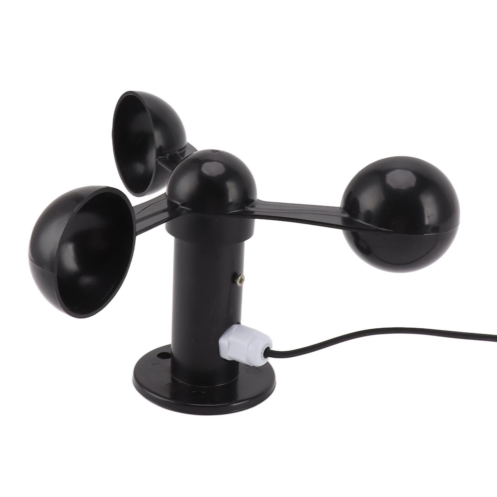 Anemometer Sensor Wind Speeds Cup with 8M Waterproof Cable 4cm Mounting Hole Anti Interference 3 Cups Wind Speed Detector for Outdoor 0‑3.8v