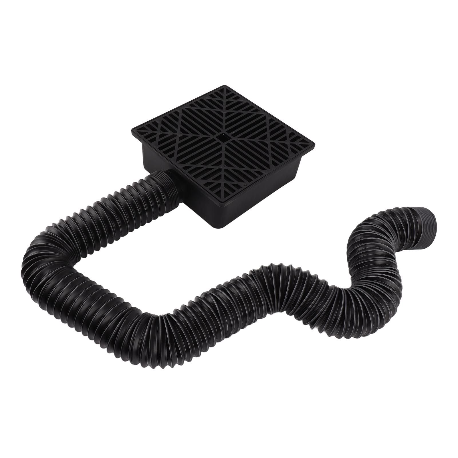 Black Gutter Downspout Extensions Catch Basin Low Profile Downspout Extender Catch Basin Downspout Extension