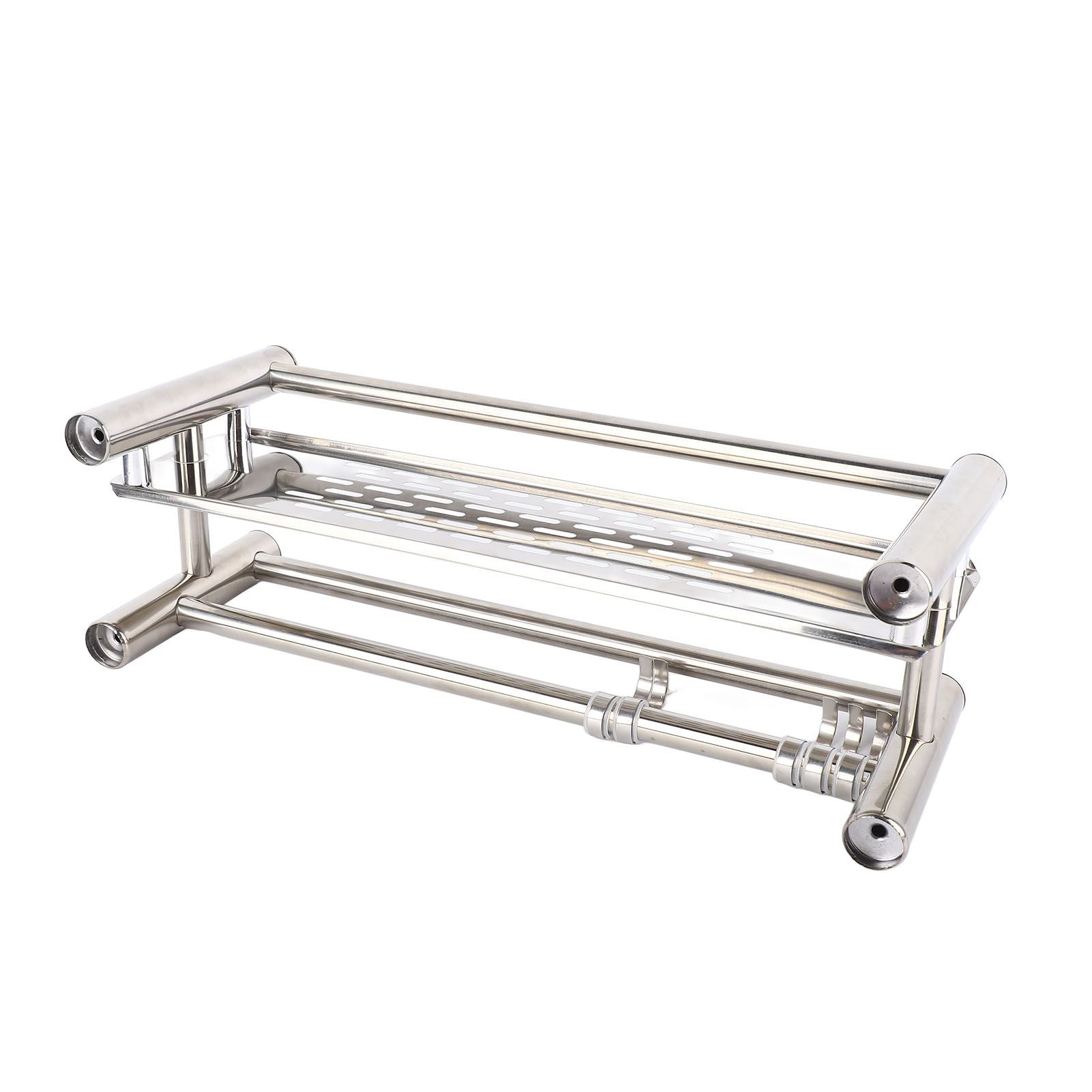 Bathroom Floating Shelves Stainless Steel Thicken Single Layer 40cm Shower Towel Rack for Towel Bath Products