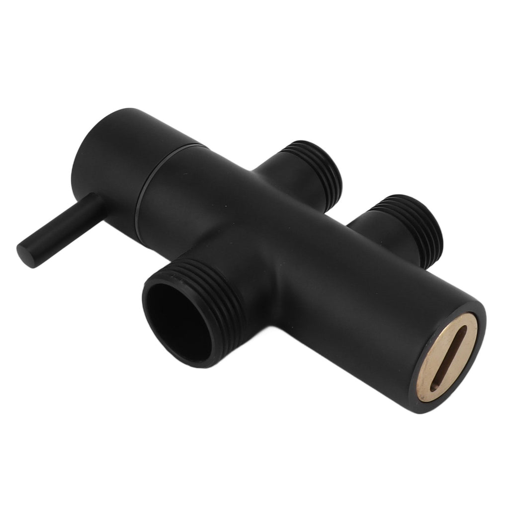 Shower Head Diverter Black Rustproof Leakproof Wall Mounted Shower Arm Diverter Valve for Toilet Sink