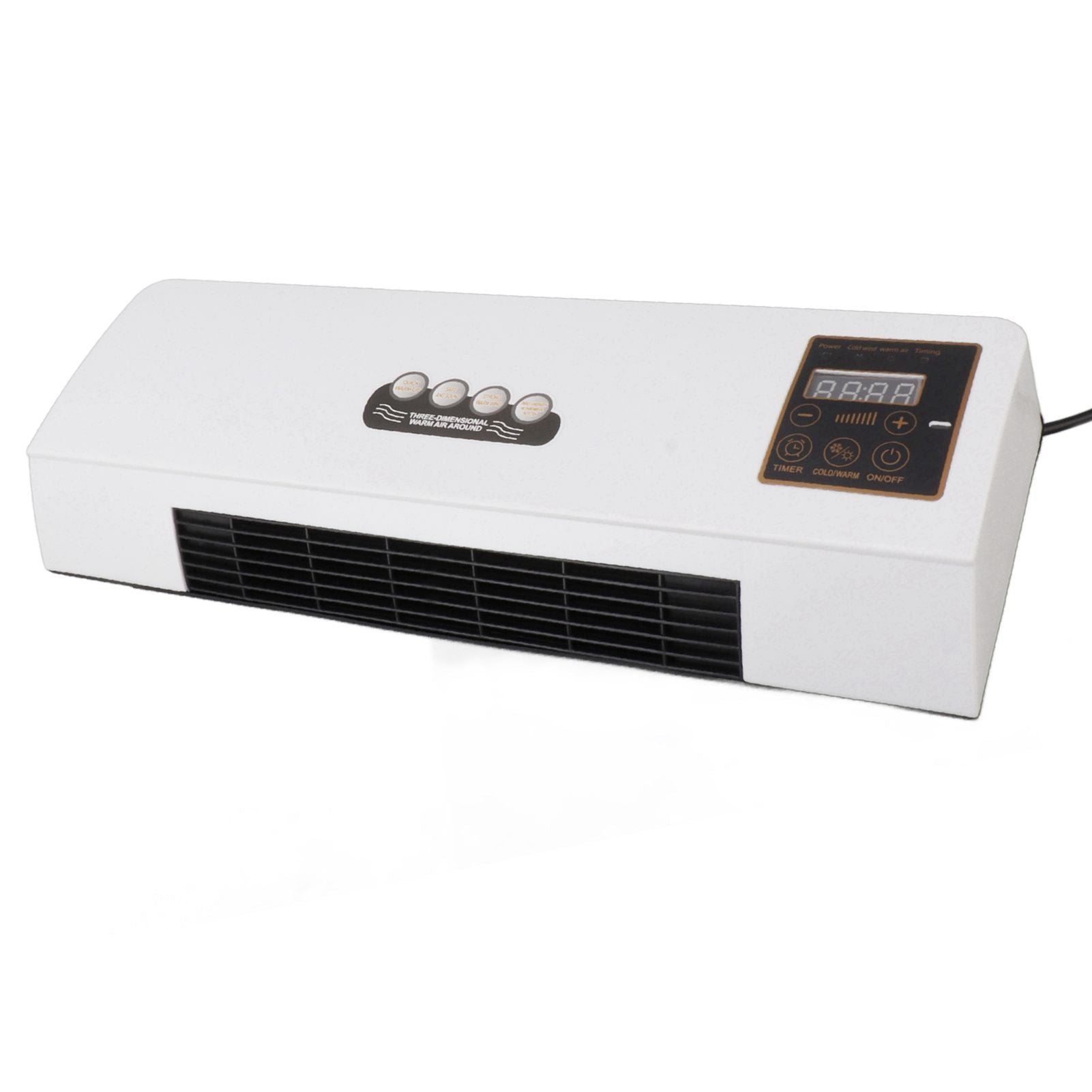1800W Wall Mounted Air Conditioner Heater Electric Cooling Heating Machine PTC Heating Element Heater with Remote Control Timer for Bedroom Bathroom 220V English Version