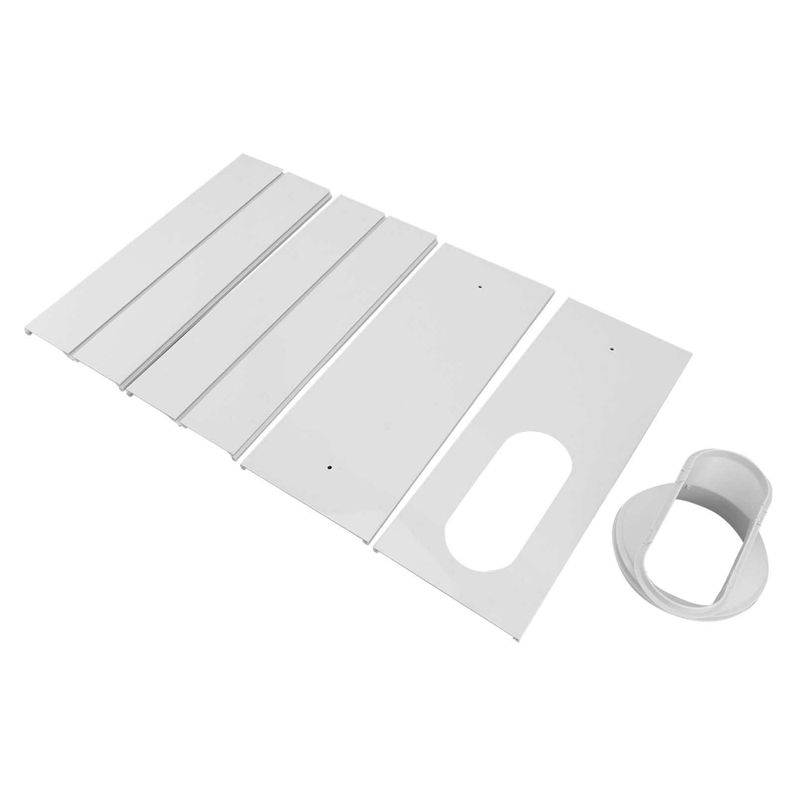 Air Conditioner Window Vent Kit PVC Easy Installation Seamless Universal Adjustable Air Conditioner Window Accessory 4 Plates for 140cm Window