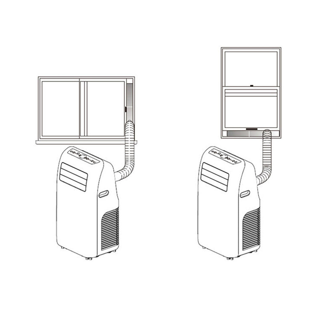Portable AC Window Vent Kit Air Conditioner Window Kit Adjustable PVC Window Seal Kit Panels for Horizontal Vertical Window
