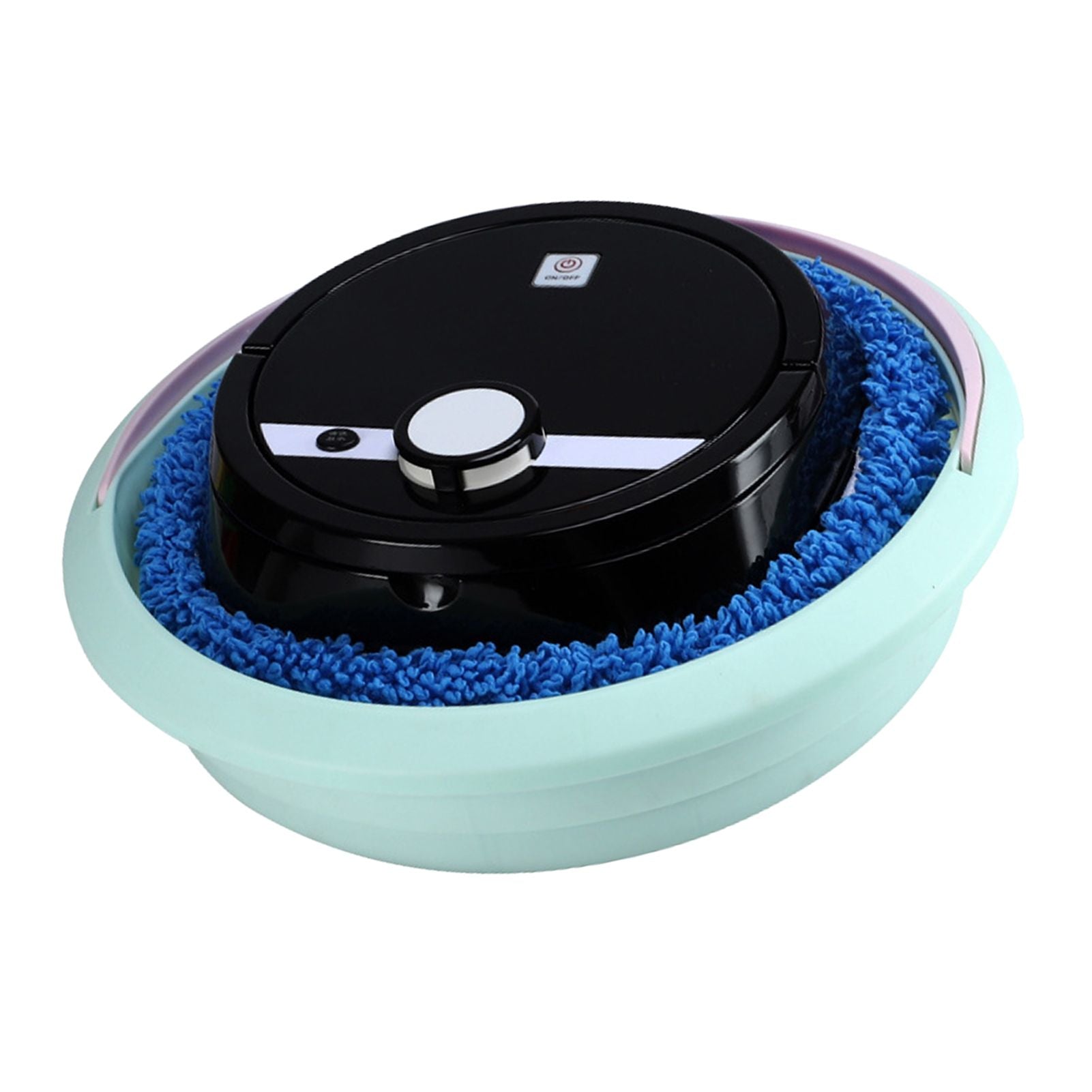 Robot Vacuum Cleaner Strong Suction Wet and Dry Use Rechargeable Robot Mop for Livingroom Bedroom Bathroom Black