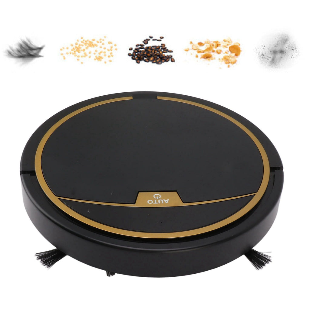 Ultra Thin Fully Automatic Robot Vacuum Cleaner Smart Robotic Vacuum Cleaner for Dust Hair Fluff Black With Water Tank 32x35 cm