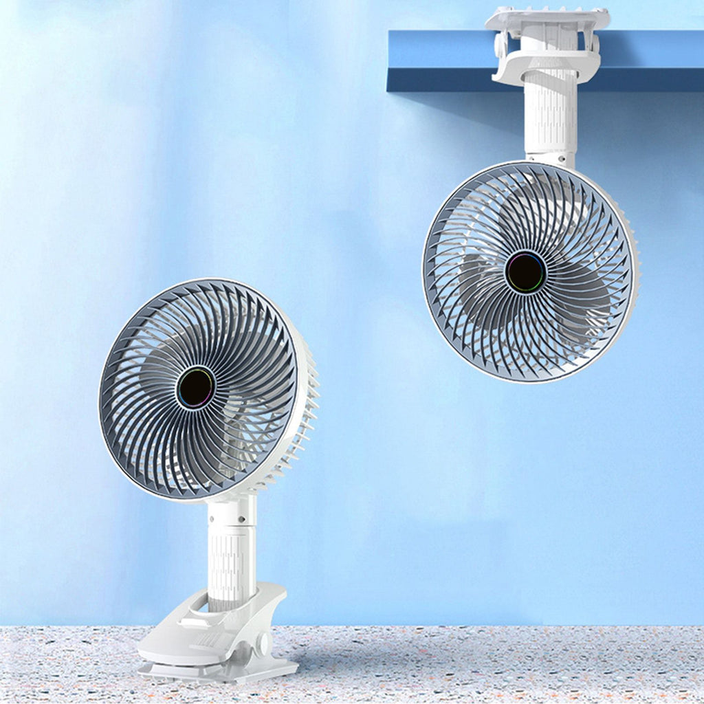 USB Rechargeable Handheld Fan Wall Mounted 3 Speed Strong Wind Portable Small Electric Fan for Home Dormitory