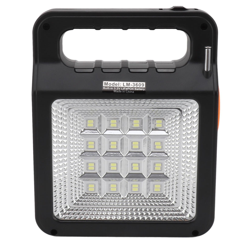 Solar Power Bank 6000mAh Bright Headlight Panel Light 3 Bulbs Portable Handle Solar Generator for Camping Travel