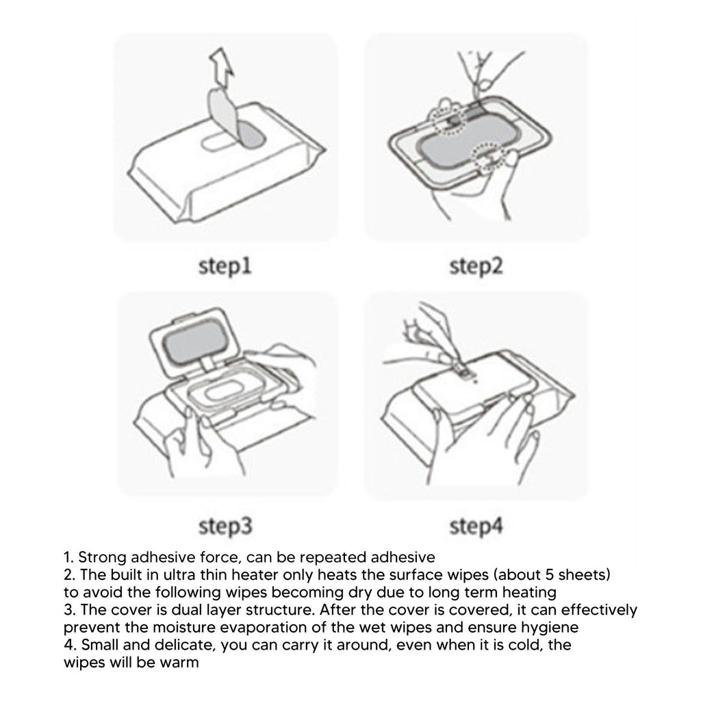 USB Wet Wipe Heater Constant Temperature Portable Baby Wipes Warmer for Household Car Outdoor Blue