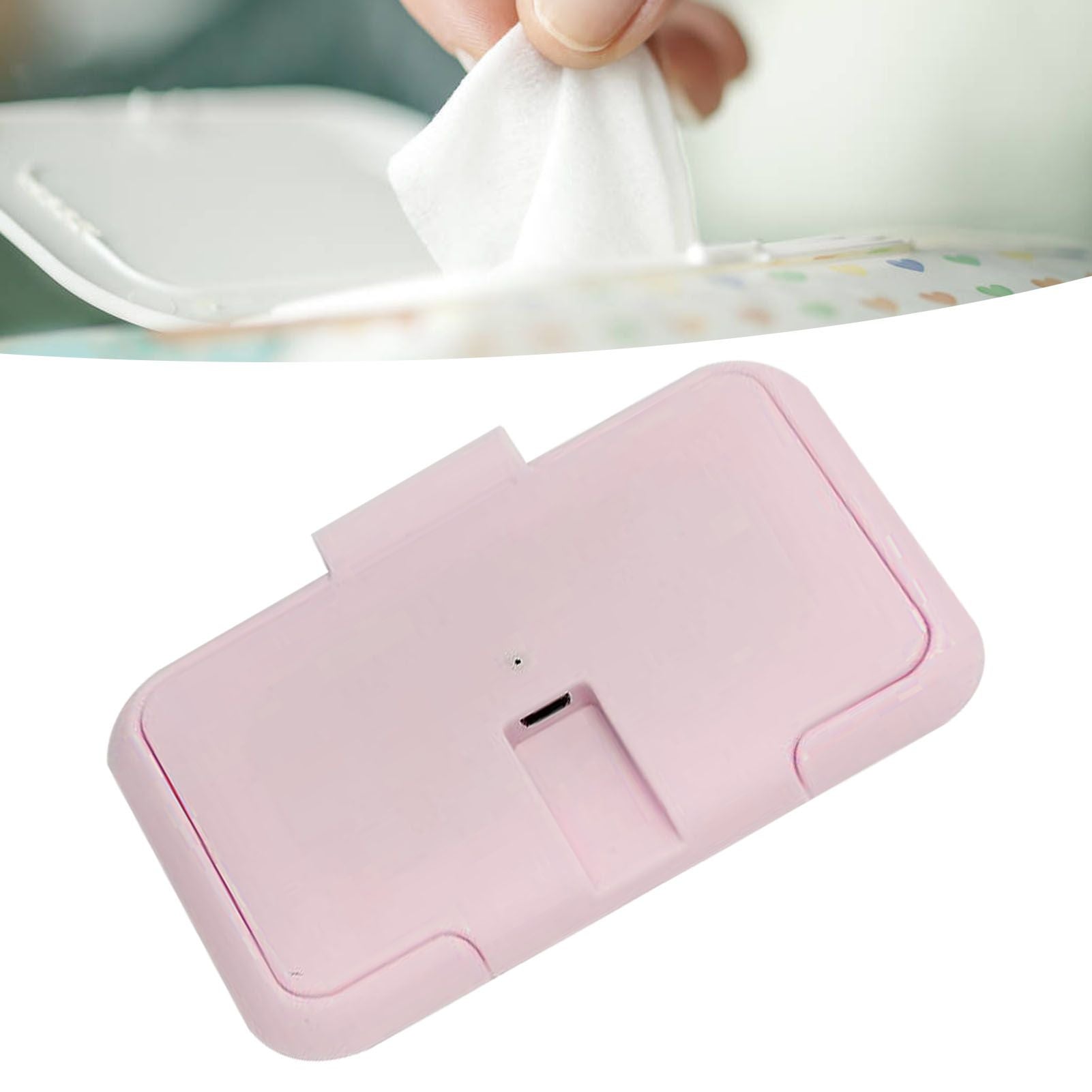 USB Wet Wipe Heater Constant Temperature Portable Baby Wipes Warmer for Household Car Outdoor Pink