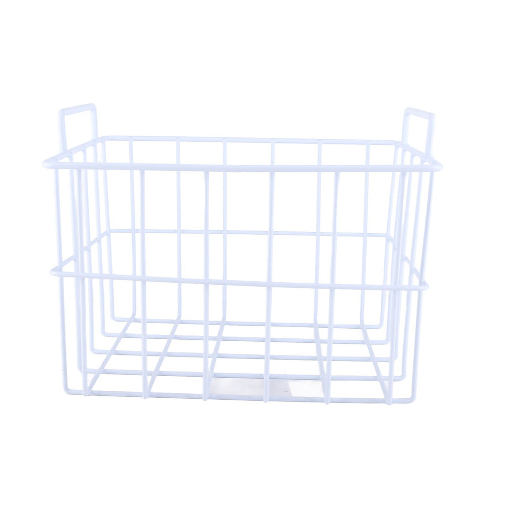 Fridge Freezer Basket Multipurpose Large Capacity Metal Wire Storage Basket for Refrigerator Bathroom Kitchen 200mm/7.87in