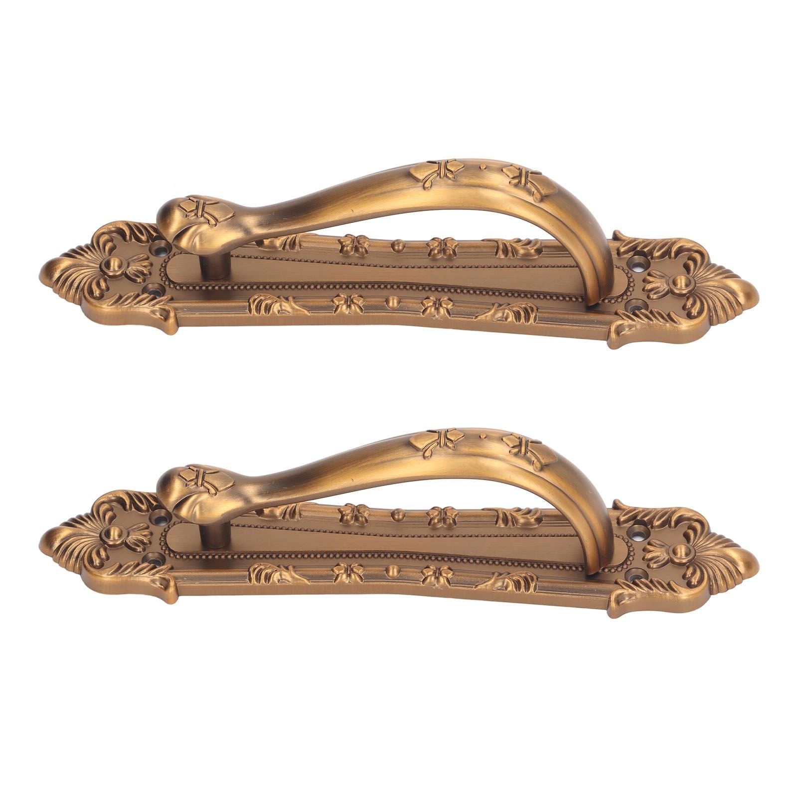 2 Set Sliding Barn Door Handles and Pulls Aluminum Alloy Bronze Pull Handle for Sliding Doors Gates with Screws