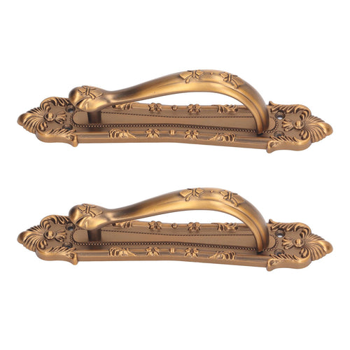 2 Set Sliding Barn Door Handles and Pulls Aluminum Alloy Bronze Pull Handle for Sliding Doors Gates with Screws