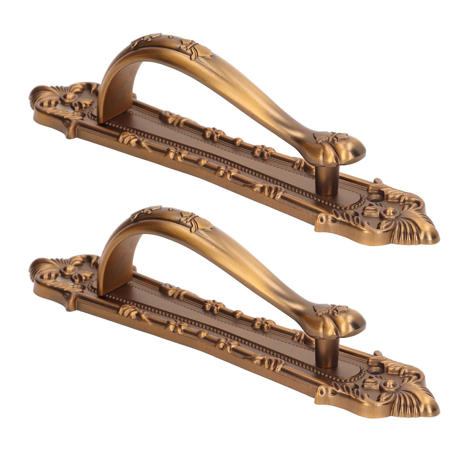 2 Set Sliding Barn Door Handles and Pulls Aluminum Alloy Bronze Pull Handle for Sliding Doors Gates with Screws