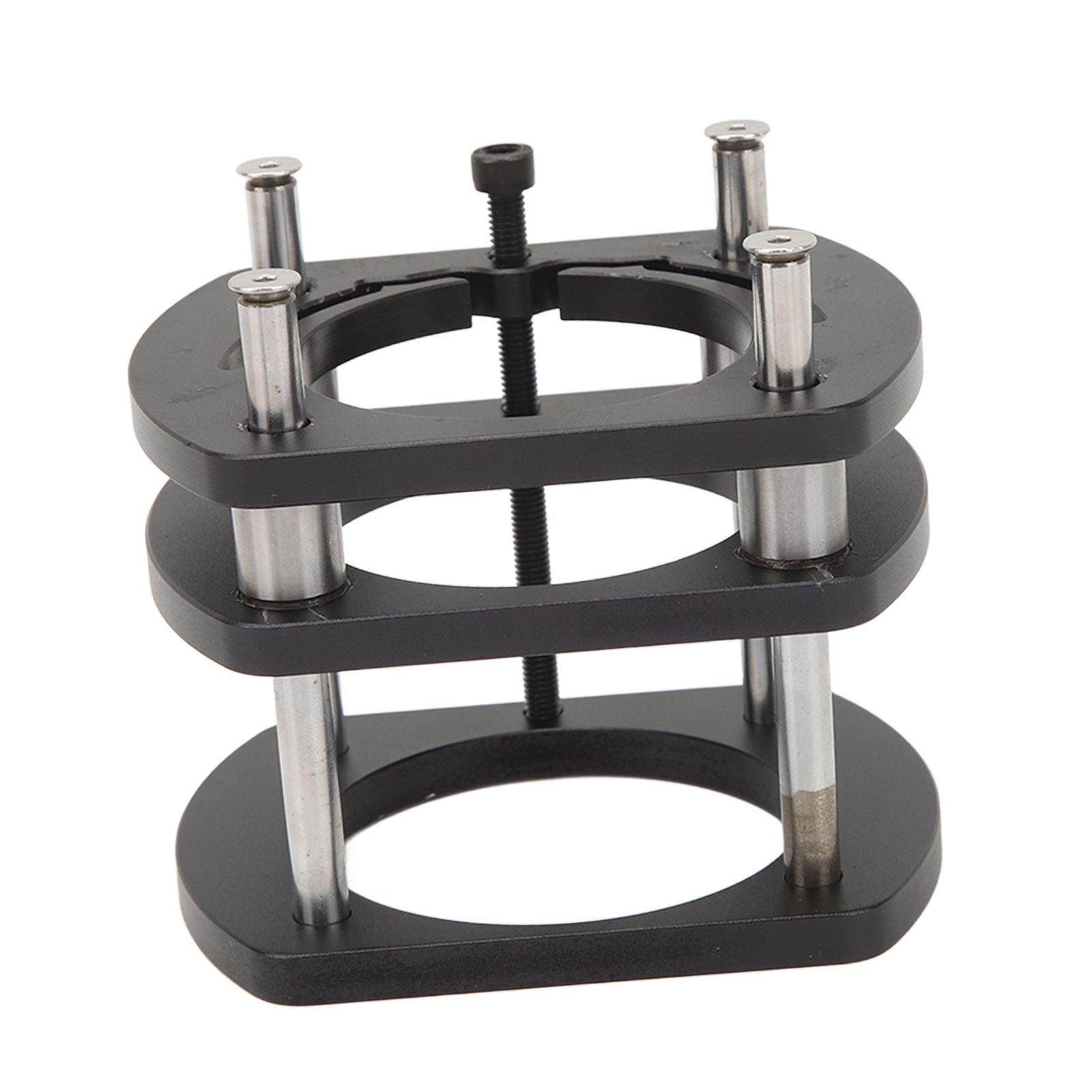 Trimming Machine Router Lift Table Base Aluminum Alloy Router Lift System with 4 Jaw Clamping Black