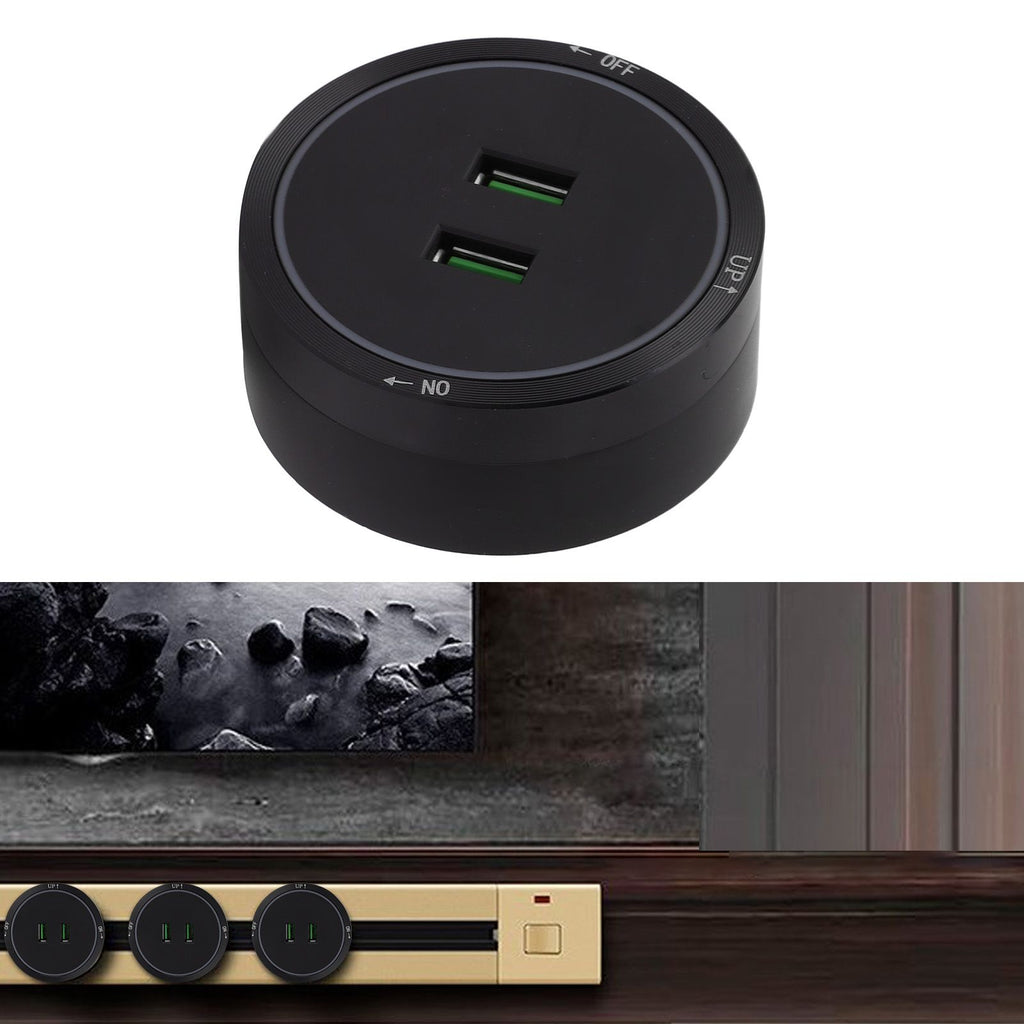 Power Track Socket Surface Mount USB Electric Socket Outlet 180 to 250v for Home Kitchen Sideboard Cabinet