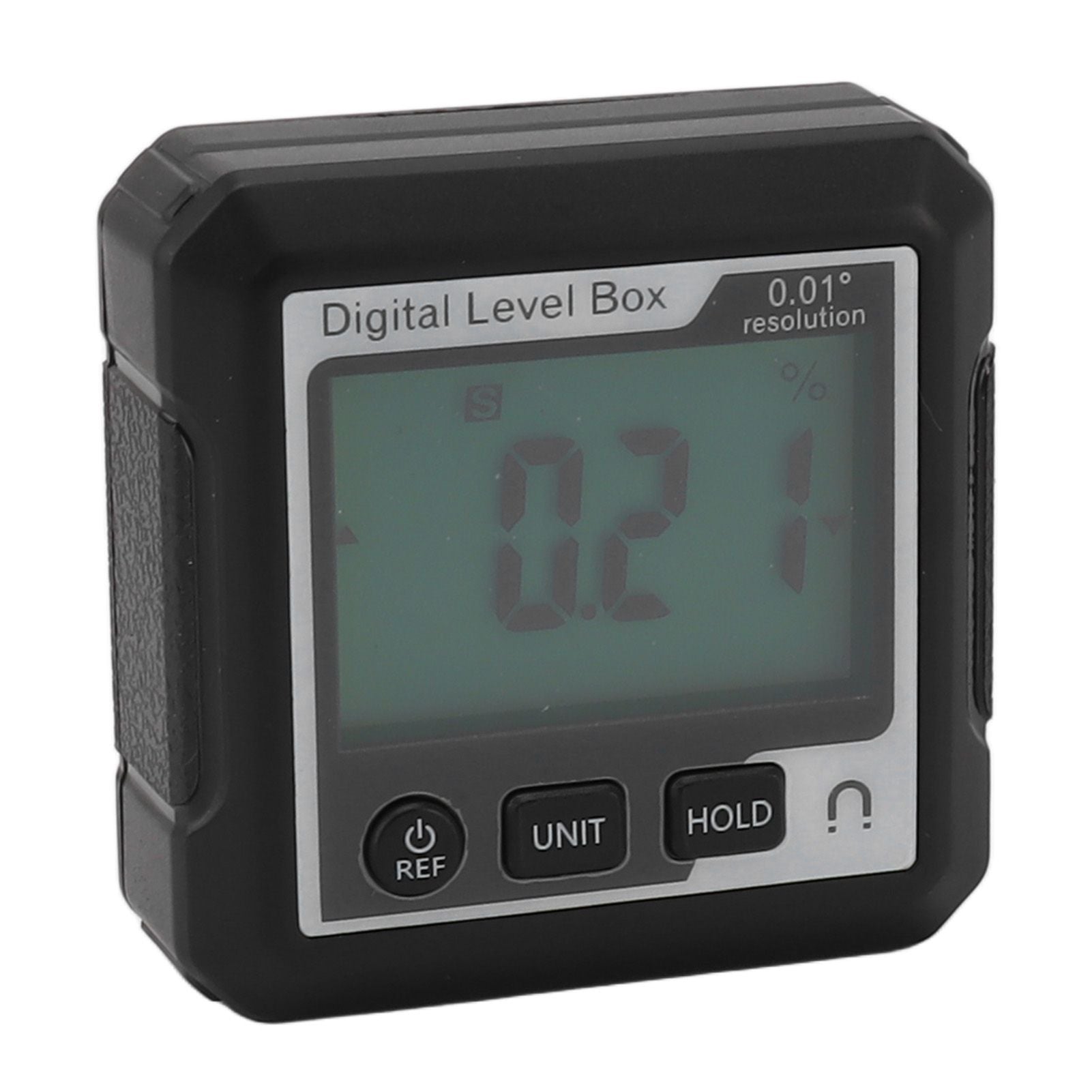 Digital Level Box Magnetic Data Lock Angle Slope Conversion Protractor Angle Finder Gauge for Carpentry Building Masonry Bevel Black White